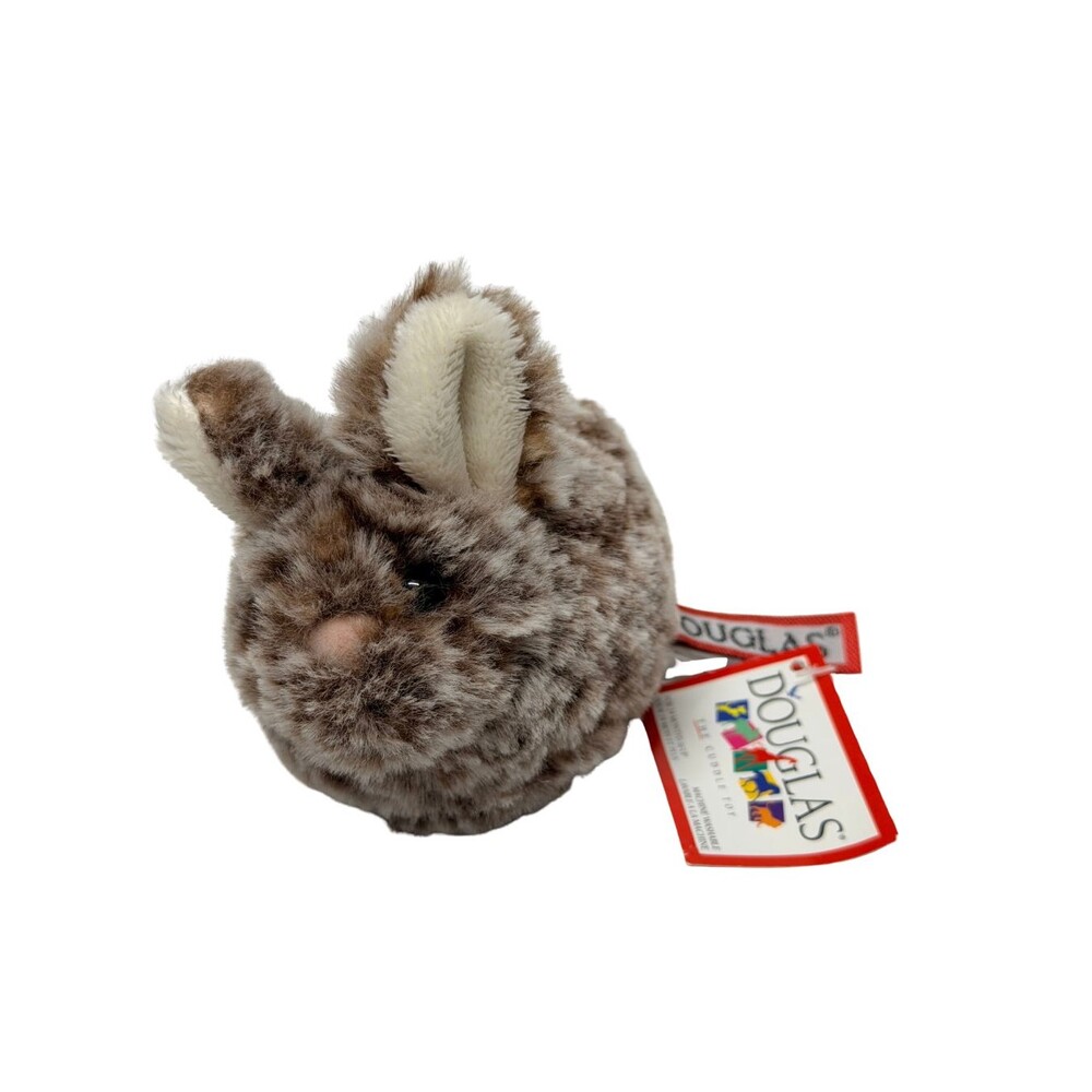 Douglas Toys Lil' Bitty Bunny Mocha Chip Mini Soft Plush Stuffed Animal Brown 5"